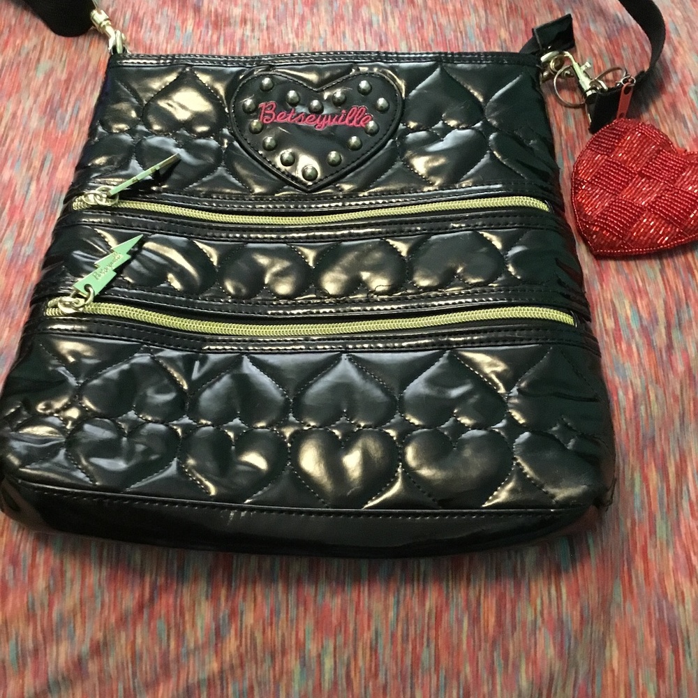 S/m double zipper Cross body bag